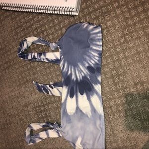 Blue and white the dye bikini top